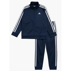 adidas Boys' 24M Tricot Jacket & Pant Clothing Set Navy Blue - NEW WITH TAGS